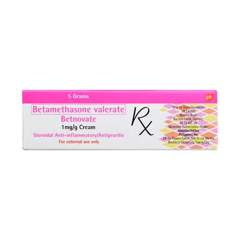 Betnovate Betamethasone Valerate 01 Topical Cream 5g Prescription