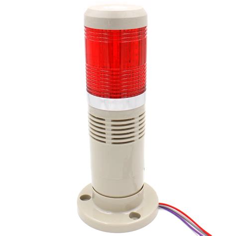 Baomain Alarm Warning Flash Light 24 Vdc Industrial Buzzer Red Led