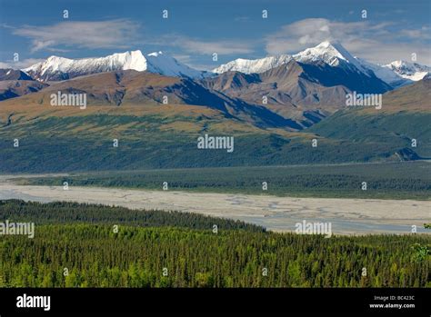 The Central Alaska Range And The Delta River Alaska Stock Photo Alamy
