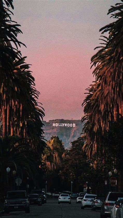 Hollywood Sign Wallpaper Sunset Background Sunset City California