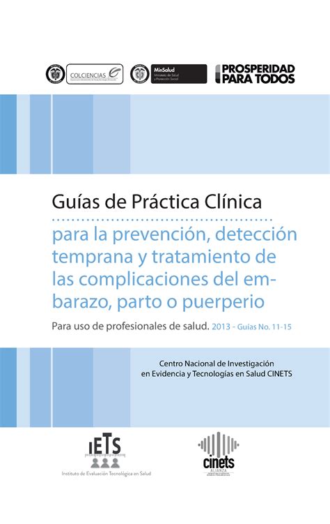 guia de practica clinica corta del embarazo parto y puerperio guías de práctica clínica