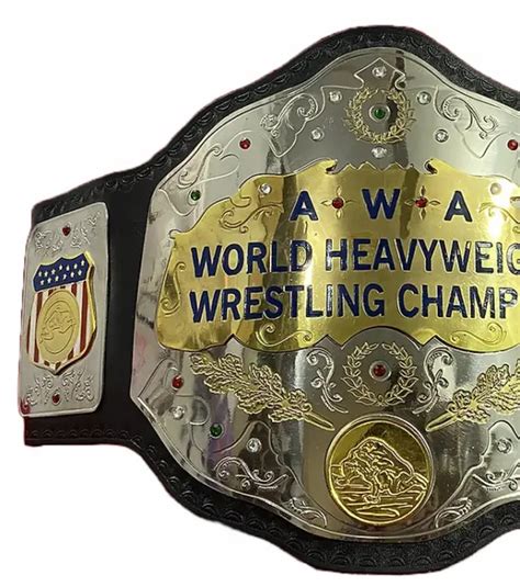 Awa World Heavyweight Wrestling Champion Replica Title Belt Adult Size