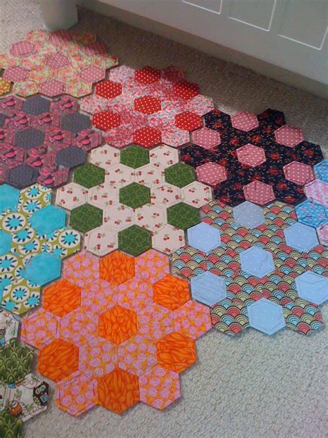 Hexie Quilts Patterns Hand Pieced Quilts Hexagon Quilt Pattern