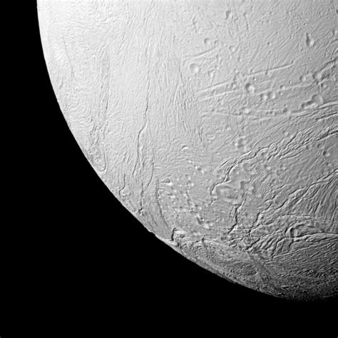 An Ocean Flows Under Saturns Icy Moon Enceladus Space