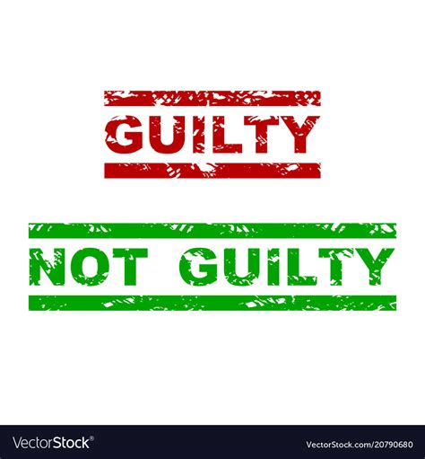 Guilty And Not Rubber Stamp Royalty Free Vector Image