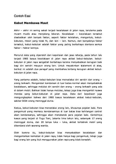 Contoh Essay Tentang Diri Sendiri Aneka Macam Contoh