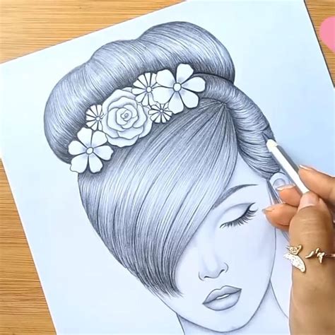 Beautiful Girl Pencil Sketch Video Drawings Girly Drawings Art