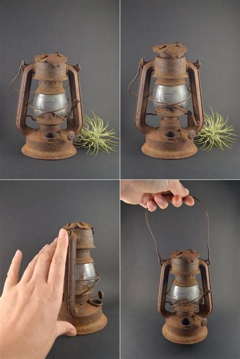 Mini Oil Lamp Vintage Petrol Oil Lantern Tiny Hurricane Lantern