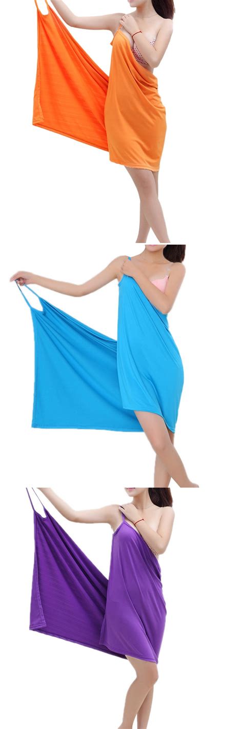 Summer Soft Beach Bath Towel Ice Silk Sexy Deep V Wearable Bath Towel