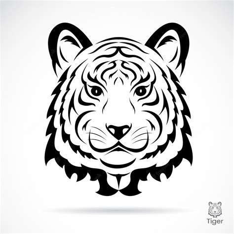 Premium Vector Tiger Head Silhouette Vector Illustration Isolated On