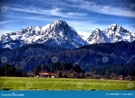 Landscape Of The Town Of Fussen Schwarzwald Germany Stock Image Image