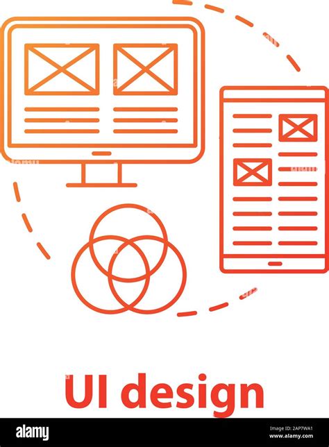 Ui Design Concept Icon Software Graphic Interface Development Idea