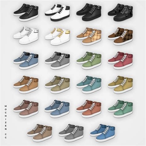Mochizen Cc High Top Sneakers Male Vers The Sims 4 High Top