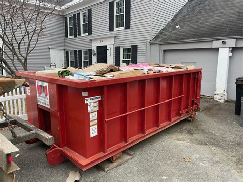 10 yard 1 1/2 ton dumpster used for a new year clean out in Andover, MA