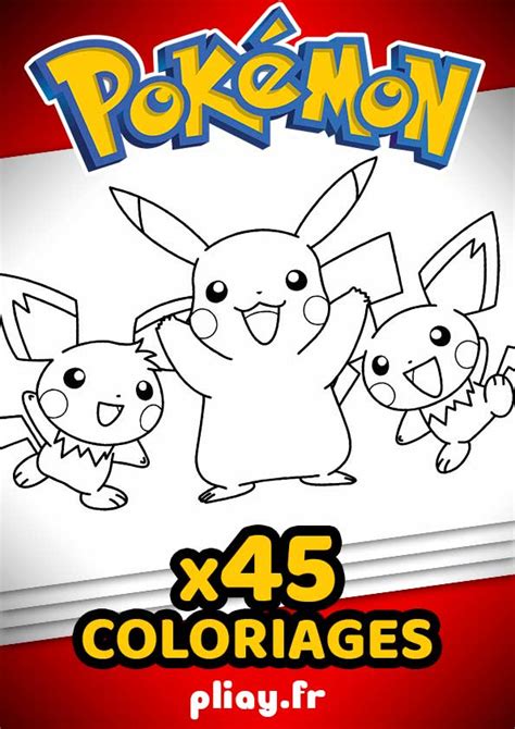 Coloriages Pokémon - pack de 45 coloriages à imprimer • Pliay