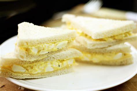 Put egg salad mixture on bread (toasted is good as well), also good on rolls for finger foods. Healthier Egg Mayo Sandwich - TheZongHan