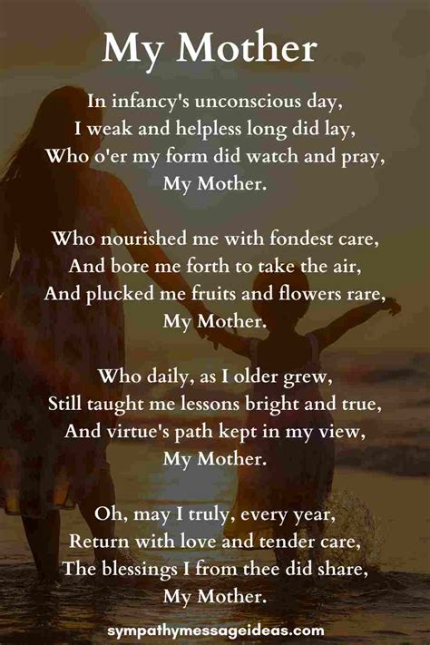 The 43 Most Touching Funeral Poems For Moms Sympathy Message Ideas