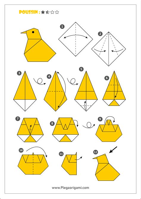 Schémas Modèles Origami facile et rapide pour débutant
