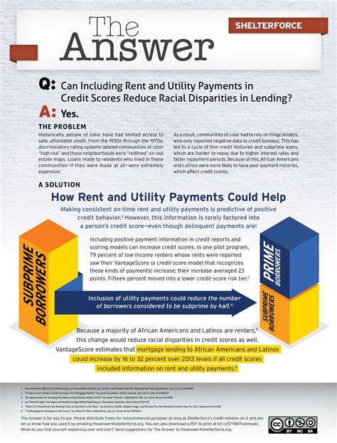 Can Inclusion of Rent and Utility Payments Reduce Racial Disparities
