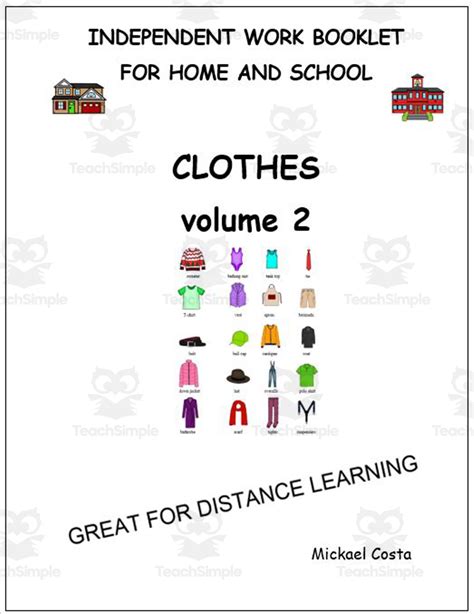 Literacy Worksheets Clothing Vol 2 By Teach Simple