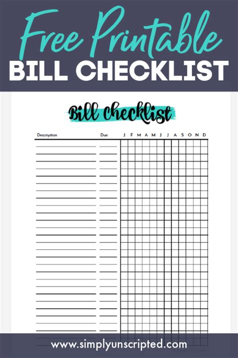 This free printable santa's nice list certificate will most definitely bring a smile to your child's face this year. Free Bill Payment Checklist Printable Tracker | Bill ...