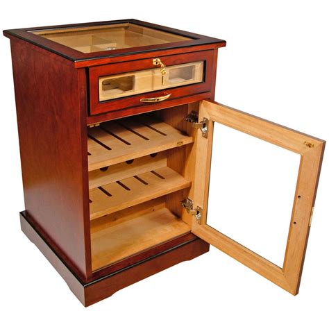 At first glance you can see a fine coffee table with glass plates and four rolling drawers in which the humidification system is embedded. Wine and Cigars Cabinet Humidor - CUBAN CAFTERS | Humidor ...