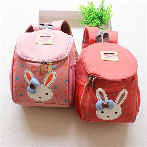 2016 Cute Rabbit Baby Girls School Bags Little Children Backpacks
