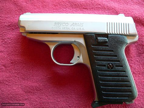 Bryco Arms Jennings Firearms Model 38 Cal 380 Auto Nickel Plated Pistol