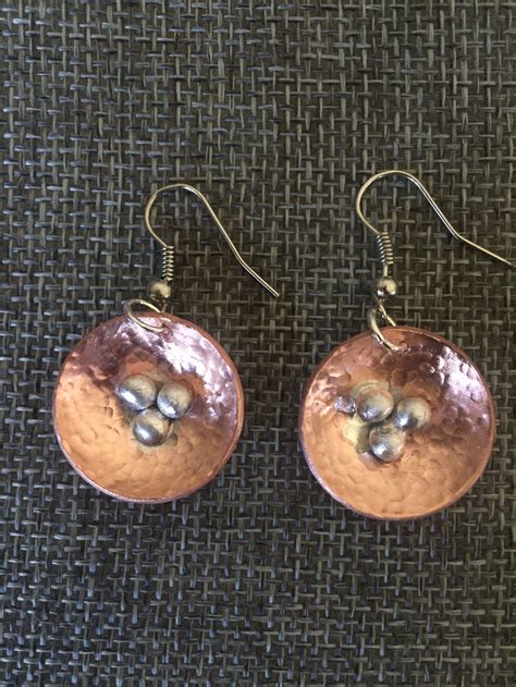 Copper Jewelry Diy Hammered Copper Earrings Handmade Wire Jewelry