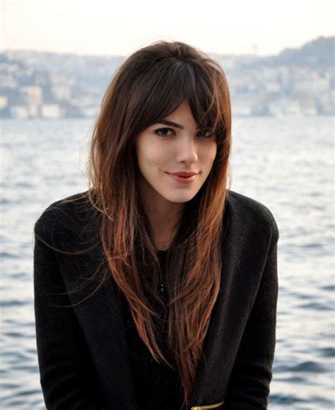 15 Lovely Hairstyles With Long Bangs Hairstyles And