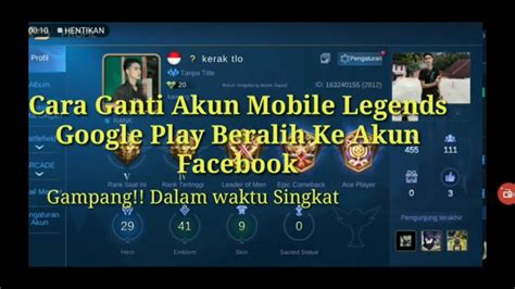 Maybe you would like to learn more about one of these? Cara Ganti Akun Mobile Legends Akun Google Play Beralih Ke ...