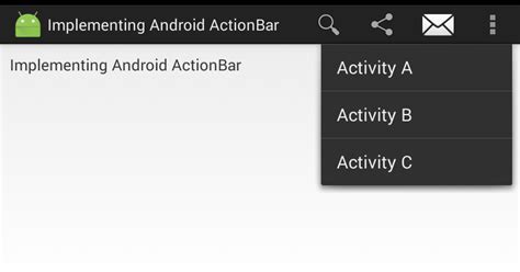 Android Action Bar Tutorial And Example With Option Menu Viral