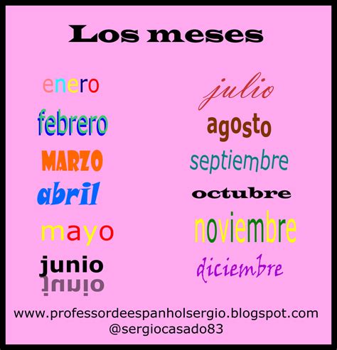 Recentemente o professor júlio césar escreveu um ótimo artigo em espanhol sobre los días de la semana. Professor de espanhol Sergio: Meses, estações e dias da ...
