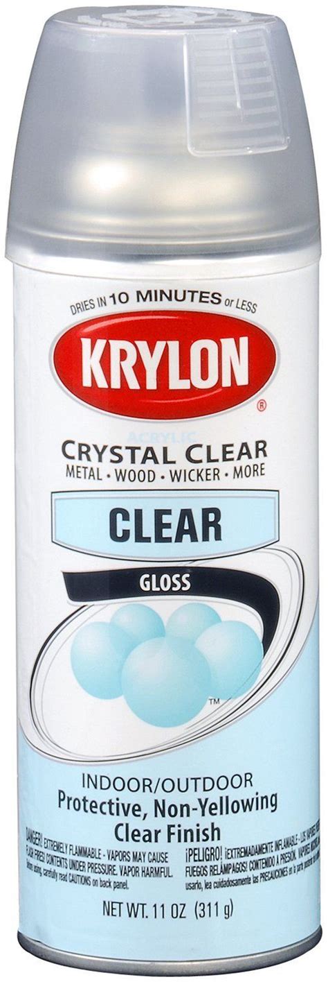 Krylon Colormaster Crystal Clear Gloss Spray Enamel 11ozamazon