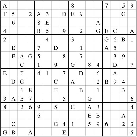 16x16 Sudoku Printable