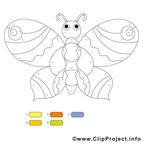 Malen nach zahlen für erwachsene. Schmetterling Malen nach Zahlen