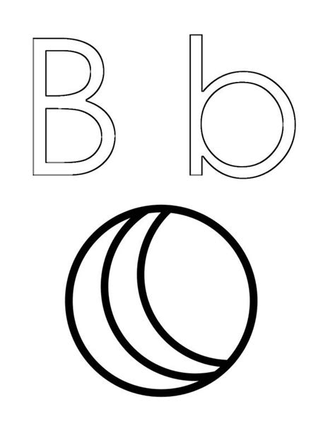 Letter B Outline Coloring Page  Best Place to Color di 2020