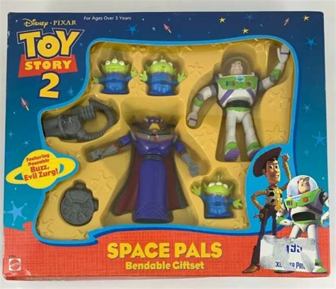 Vtg Mattel Disney Pixar Toy Story 2 Space Pals Bendable Tset Posable