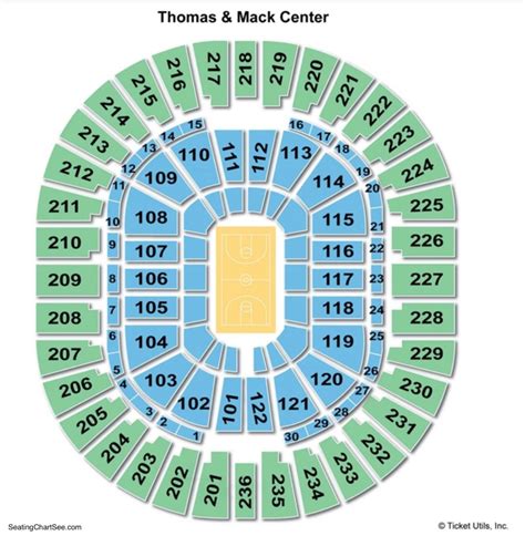 Thomas And Mack Center Seating Chart Seating Charts And Tickets