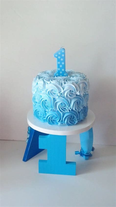 Image Result For 1 Year Old Birthday Boy Blue Ombre Cake 1st Birthday