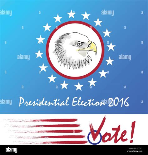 Vote Presidential Election Bald Eagle As The Symbol Of Usa Stock