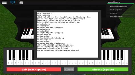 Sheets Undertale Piano Roblox