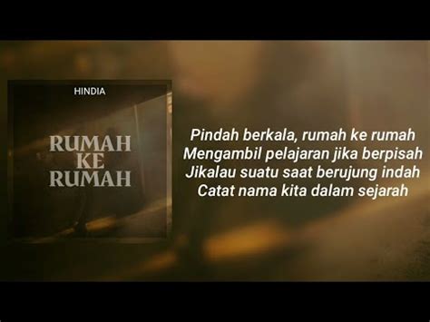 Lagu ini merupakan salah satu singel dari album yang juga berjudul efek rumah kaca. Hindia - Rumah Ke Rumah (Lirik) - YouTube