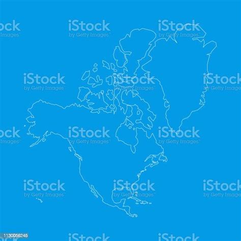 North American Continent Map Stock Illustration Download Image Now Istock