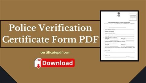 18 Free Printable Police Verification Form Templates