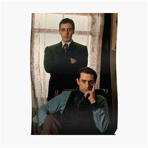 The early life and career of vito corleone in 1920s new york city is portrayed, while his son, michael, expands and tightens his grip on the family crime syndicate. "Der Pate - Al Pacino, Robert De Niro" Poster von B-Group ...