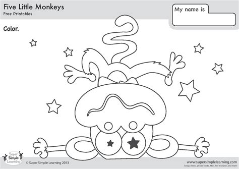Five little monkeys coloring pages five little monkeys coloring page. English class: IMPRIMIR