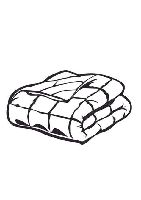 Blanket clipart coloring page, Blanket coloring page Transparent FREE