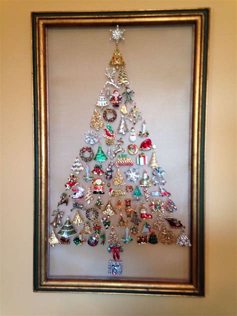 Tree Made From Christmas Pins Jeweled Christmas Trees Jewelry