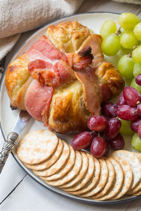 Enjoy with french baguettes or crackers. Bacon Wrapped Baked Brie in Puffy Pastry - A Spicy Perspective